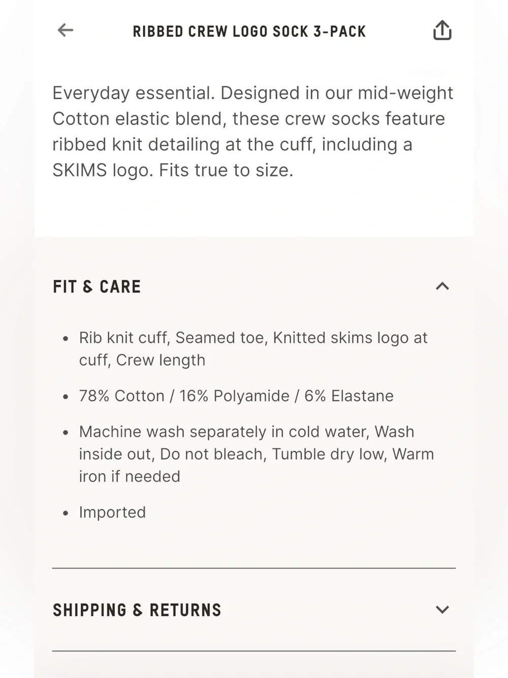 3-Pack Skims Candy Heart Limited Edition Crew Socks